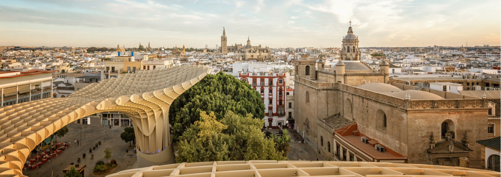 Vista panorámica de Sevilla desde el Metropol Parasol