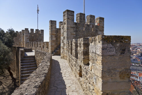 Muralla del Castillo de San Jorge en Lisboa