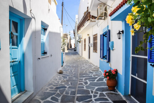 En el casco antiguo de Chora de Naxos