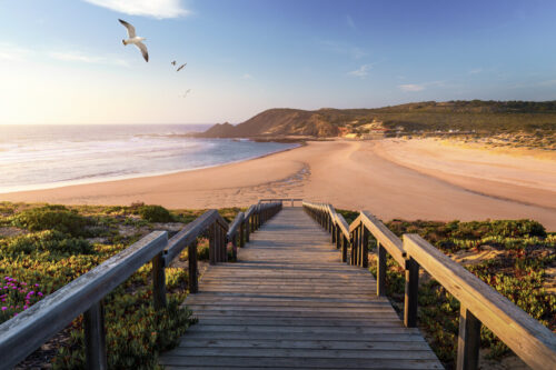 Playa en la costa oeste del Algarve