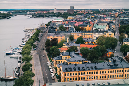 Vista panorámica del barrio de Kungsholmen en Estocolmo