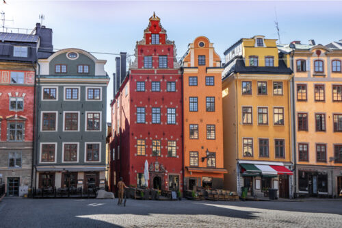 En el barrio Gamla Stan de Estocolmo