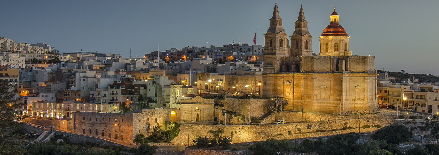 Panorama de Mellieha en Malta