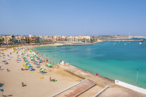 Playa en el sur de Malta