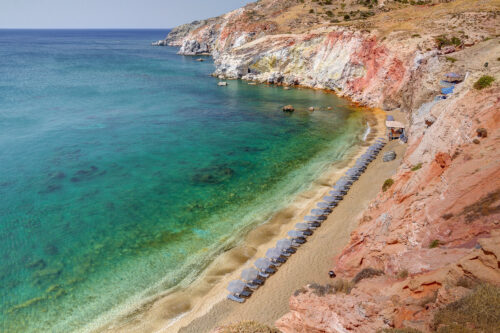 Playa de Paleochori, en el sur de Milos