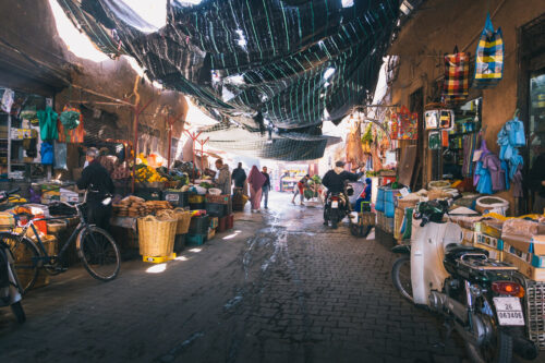 En el barrio Bab Doukkala de Marrakech