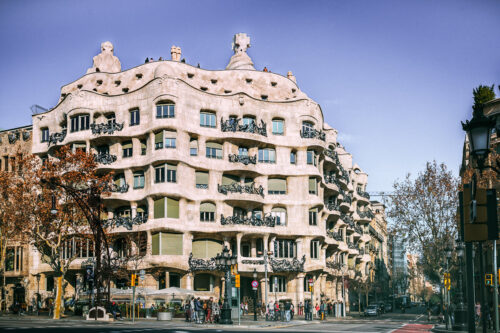 Casa Milá en el Eixample de Barcelona
