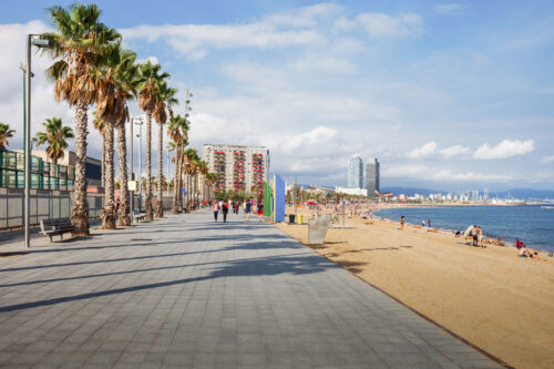 Playa de la Barceloneta en Barcelona