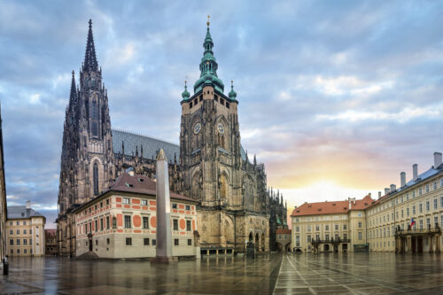 Castillo de Praga en el barrio de Hradcany