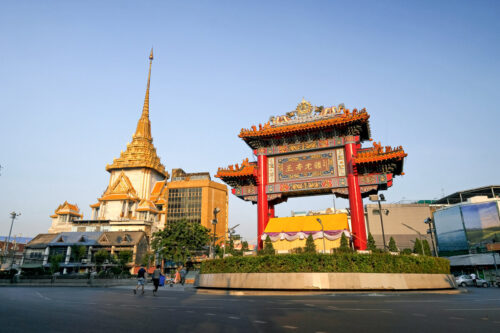 Puerta de Chinatown en Bangkok