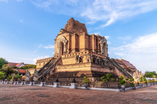 Templo Chedi Luang en el corazón de Chiang Mai