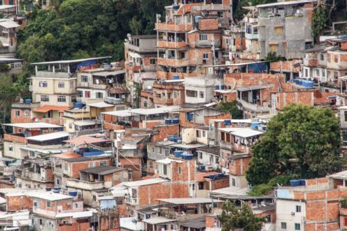 Vista de una favela en Río