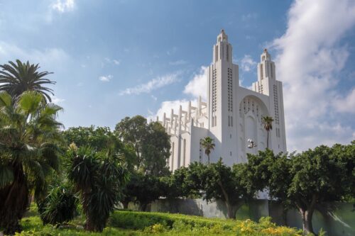 Vista de la iglesia del Sacré Coeur en Casablanca