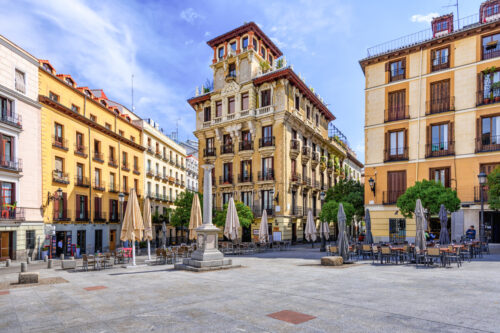 Una plaza del centro de Madrid