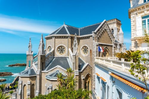 Centro de Biarritz, iglesia Sainte Eugénie, Biarritz, Francia